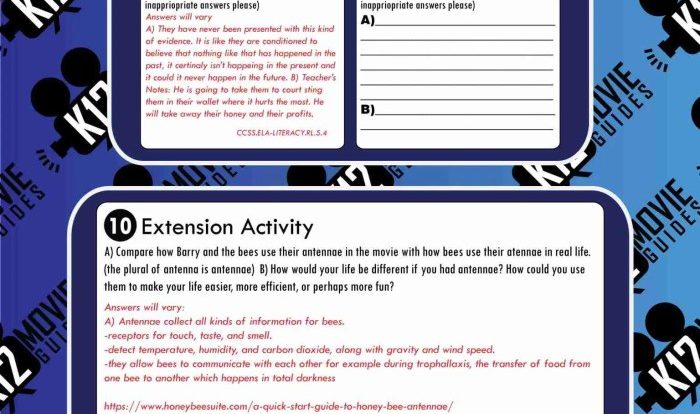 Bee movie worksheet answers key